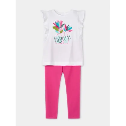 Zdjęcie Mayoral Komplet t-shirt i legginsy 3703 Różowy Regular Fit