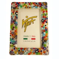 Zdjęcie Ramka na zdjęcia ze szkła Murano Millefiori – rozmiar 13×18 cm