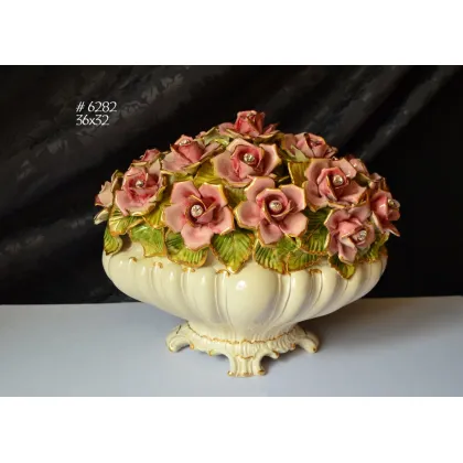 Picture A wonderful decorative vase with roses for stylish interiors
