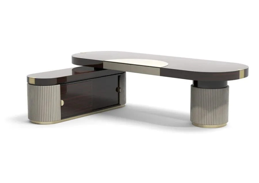 obrazek 1 Stylowe modernistyczne biurko z Włoch - do biura lub gabinetu