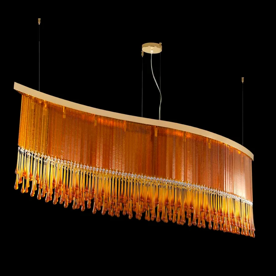 obrazek 11 Fascynująca włoska szklana lampa sufitowa - szkło murano