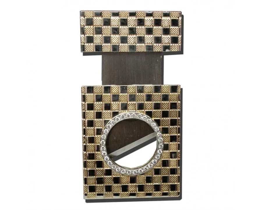 picture 2 Cigar Cutter Checkmate Urso with diamonds and gold 18ct