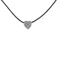 Picture Beautiful necklace with a heart-shaped diamond pendant
