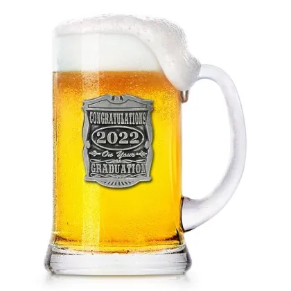 Zdjęcie Wysokiej jakości kufel do piwa z cynową plakietką