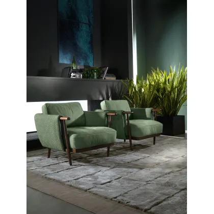 Zdjęcie Nietypowy fotel z litego drewna o ciekawym designie - Ulivi Salotti