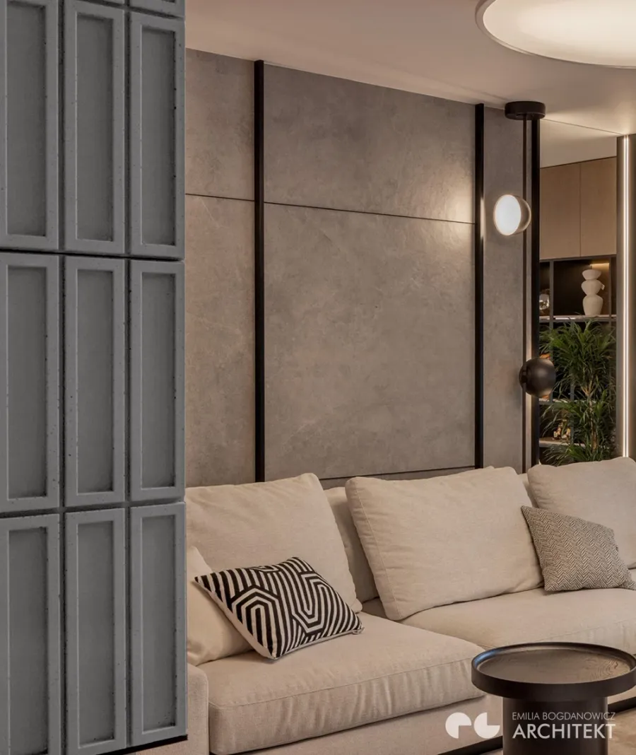 obrazek 1 80x41,4 cm VT - PB51 (S96 ciemny szary) CEGIEŁKA - Panel dekor 3D beton architektoniczny