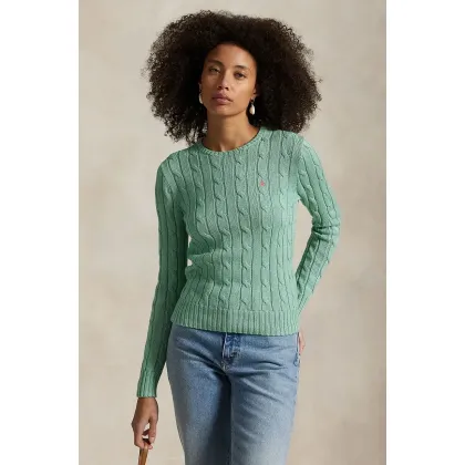Zdjęcie Polo Ralph Lauren sweter bawełniany kolor zielony 211891640