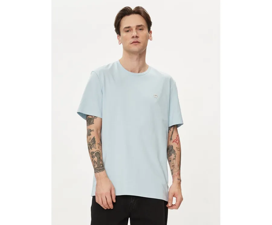 obrazek 1 Wrangler T-Shirt Sign Off 112350436 Niebieski Regular Fit