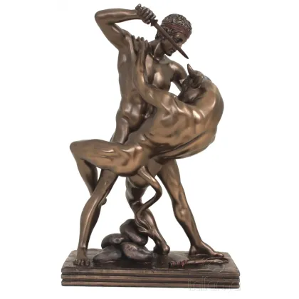 Picture Decorative sculpture with a mythological theme - Theseus versus the Minotaur