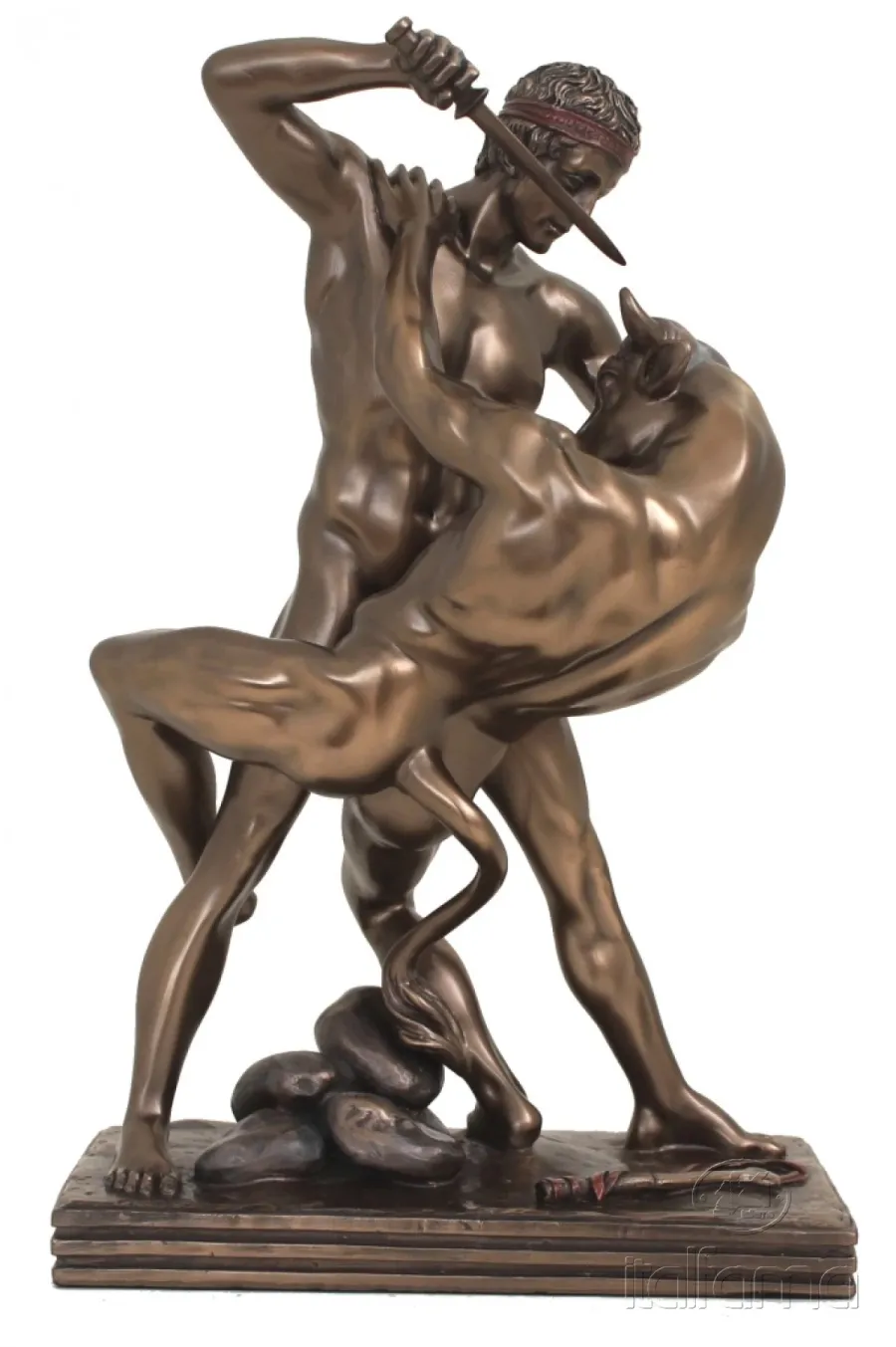 obrazek 1 Dekoracyjna rzeźba o tematyce mitologicznej - Tezeusz kontra Minotaur