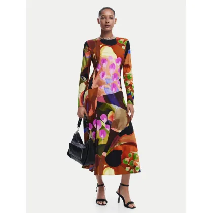 Zdjęcie Desigual Sukienka codzienna Petals Lacroix 24WWVW18 Kolorowy Regular Fit