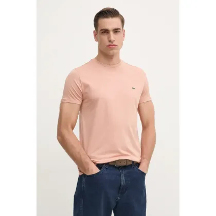 Zdjęcie Lacoste t-shirt bawełniany męski kolor pomarańczowy gładki TH6709
