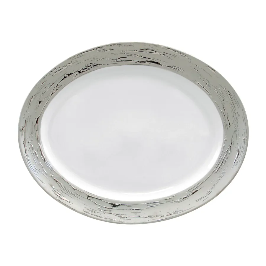 obrazek 1 Porcelanowy półmisek owalny 35 cm z kolekcji Argentatus - Porcel