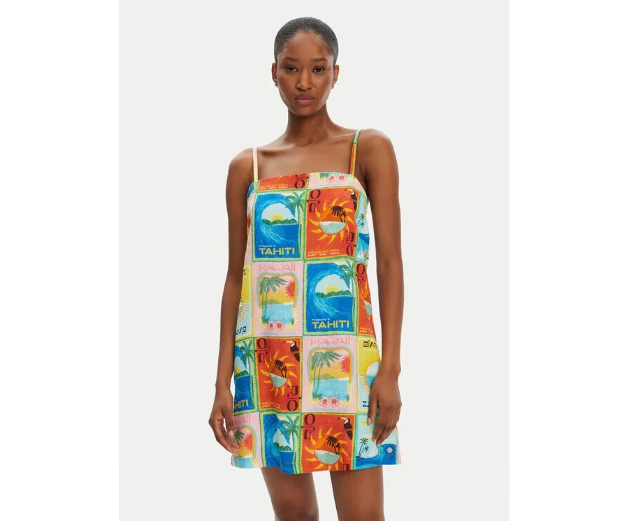 obrazek 1 Roxy Sukienka letnia Atlas Playa Blanca ERJWD03860 Kolorowy Regular Fit