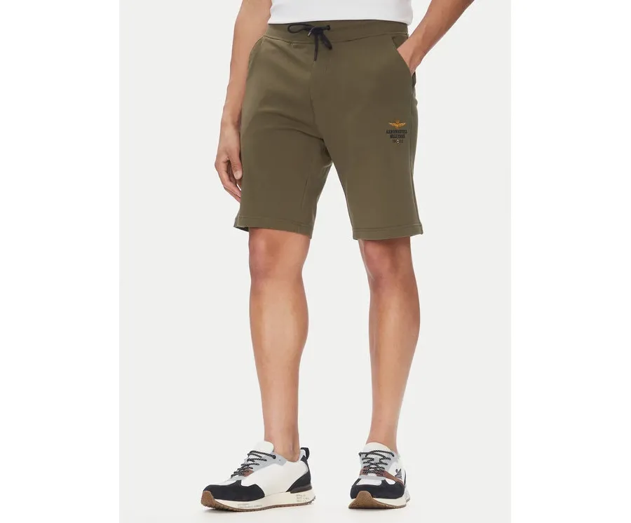 obrazek 1 Aeronautica Militare Szorty sportowe 251BF017F459 Khaki Regular Fit