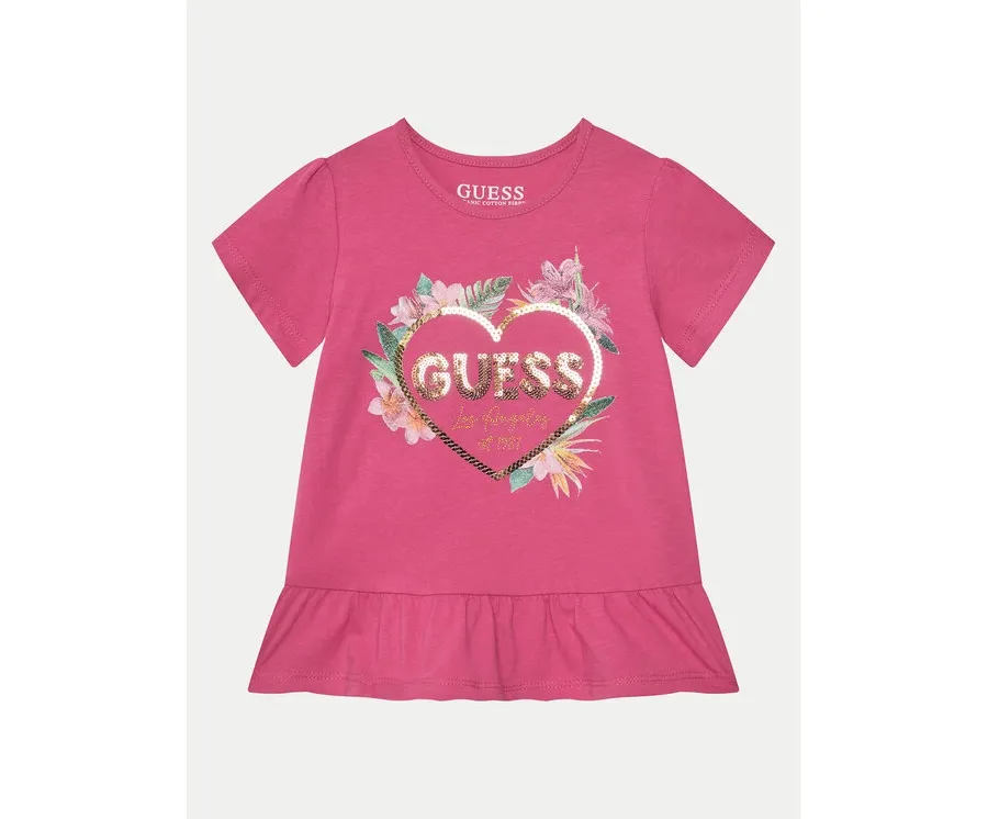 obrazek 1 Guess T-Shirt K5GI10 K6YW Różowy Regular Fit