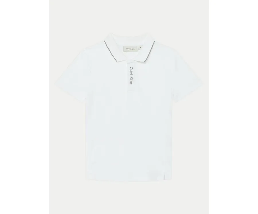 obrazek 1 Calvin Klein Jeans Polo Embro Logo IB0IB02370 Biały Regular Fit