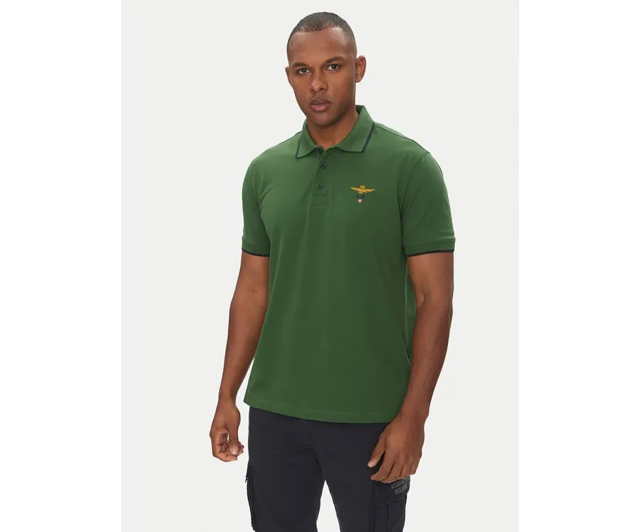 obrazek 1 Aeronautica Militare Polo 251PO1308P82 Zielony Regular Fit