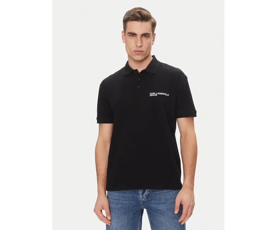 obrazek 1 KARL LAGERFELD Polo A2M17094 Czarny Regular Fit