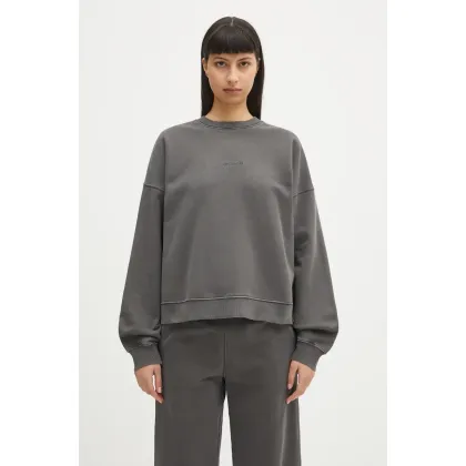 Zdjęcie Carhartt WIP bluza bawełniana Benton Sweat damska kolor szary gładka I034511