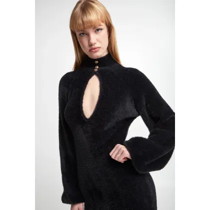 Zdjęcie Sukienka futrzana ELISABETTA FRANCHI Elisabetta Franchi