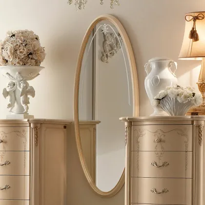 Zdjęcie Luksusowe owalne lustro wiszące z Włoch