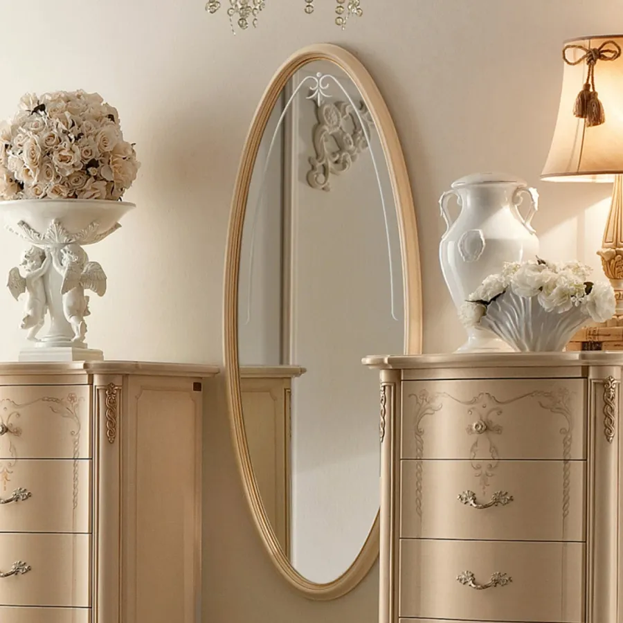 obrazek 1 Luksusowe owalne lustro wiszące z Włoch