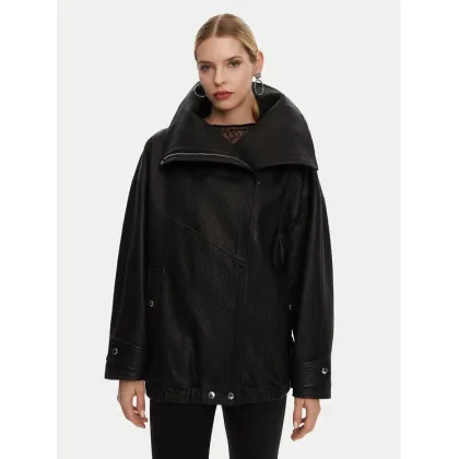 Zdjęcie Dolce&Gabbana Kurtka skórzana F9S01L HULVN Czarny Oversize