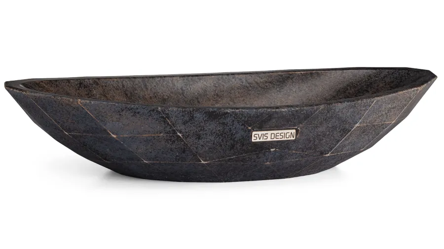 obrazek 1 Piękna umywalka 60 cm DIAMOND BASIC – DARK STONE, niebieski, ochra i czarny, lakier matowy