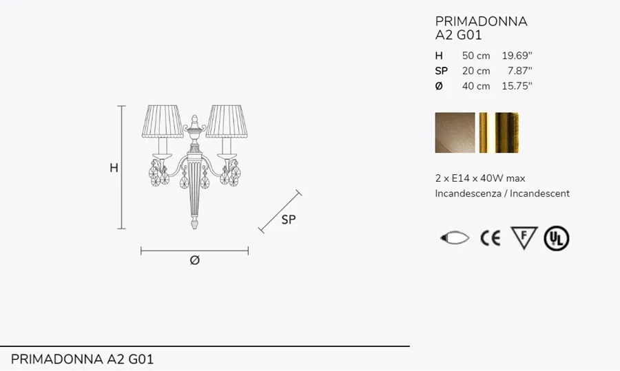 obrazek 3 Elegancki, brązowy kinkiet do salonu - Primadonna