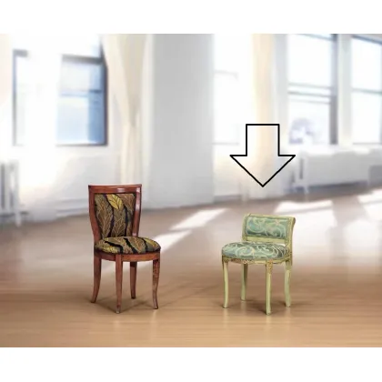 Zdjęcie Antyczny stylowy stołek do salonu - Morello Gianpaolo