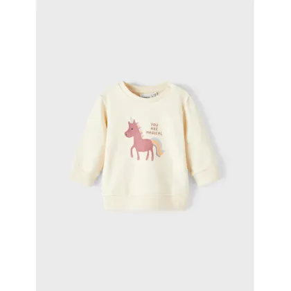 Zdjęcie NAME IT Bluza 13212668 Écru Regular Fit