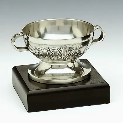 Picture A unique small Celtic pewter cup