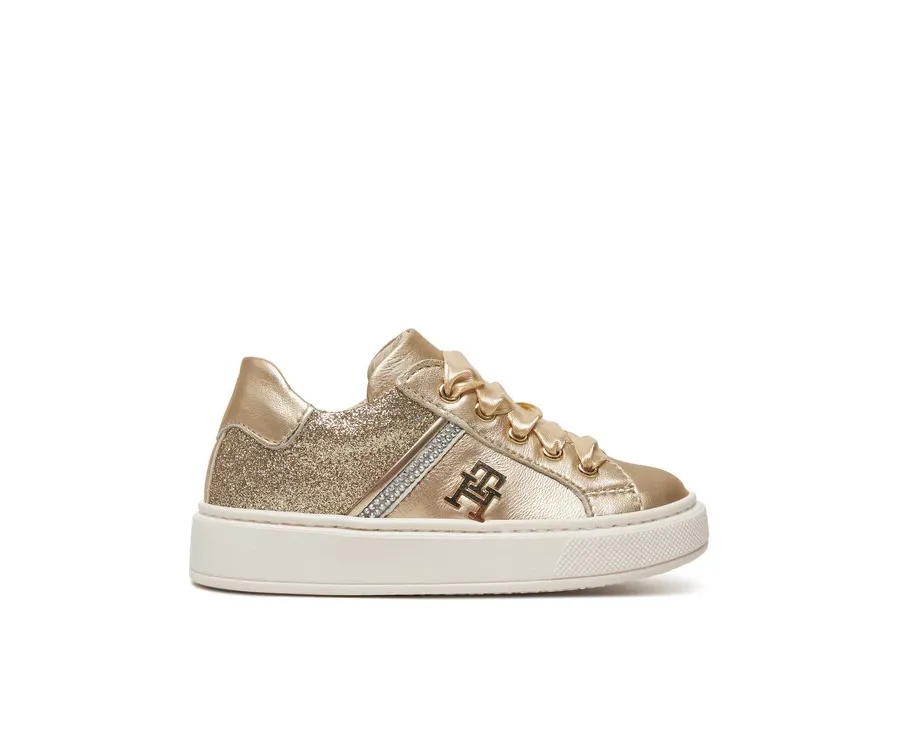 obrazek 1 Tommy Hilfiger Sneakersy Sneaker Bassa Allacciata T1A9-33932-0829 S Złoty