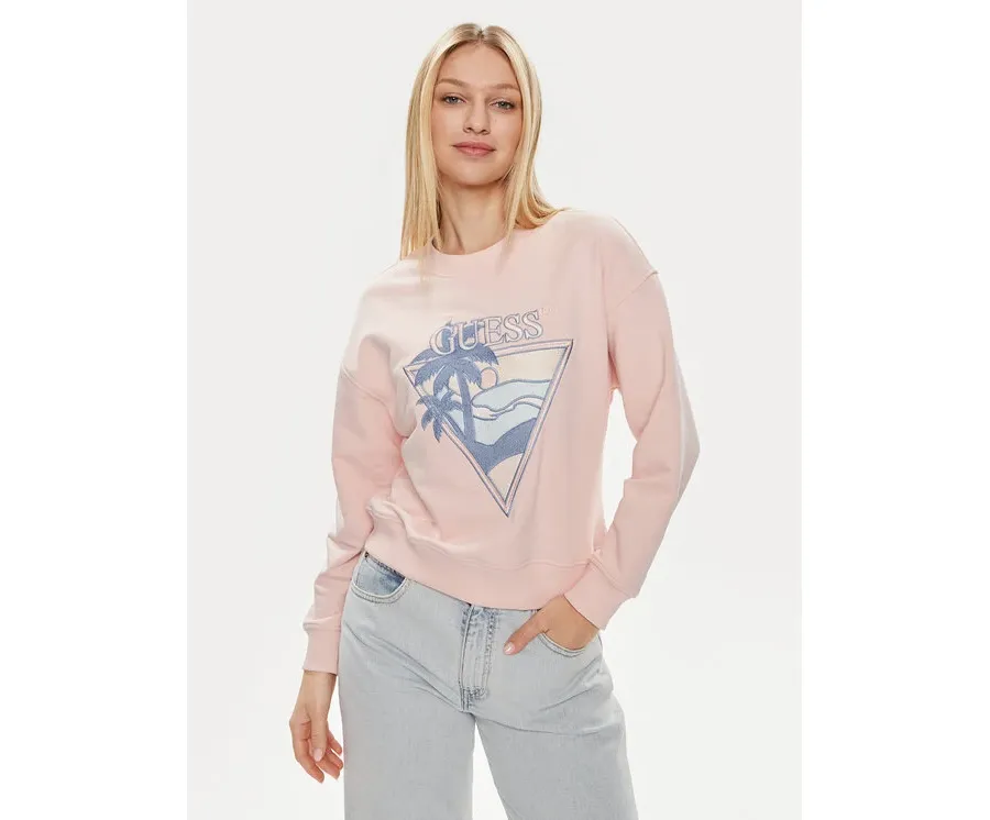 obrazek 1 Guess Bluza W4GQ11 KBK32 Różowy Relaxed Fit