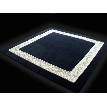 Zdjęcie Luksusowy elegancki dywan ręcznie tkany rzeźbiony