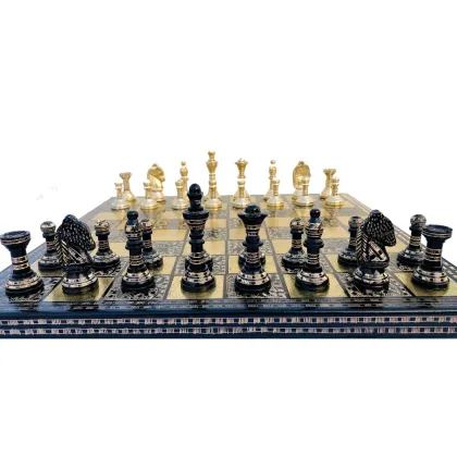 Zdjęcie Prestiżowa kolekcja mosiężnych szachów Imperium Mogołów - The Chess Empire