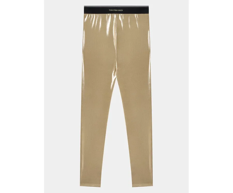 obrazek 1 Calvin Klein Jeans Legginsy Metallic IG0IG02403 Złoty Slim Fit