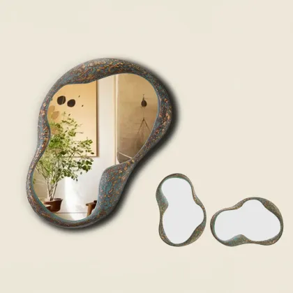 Picture Large brass wall mirror