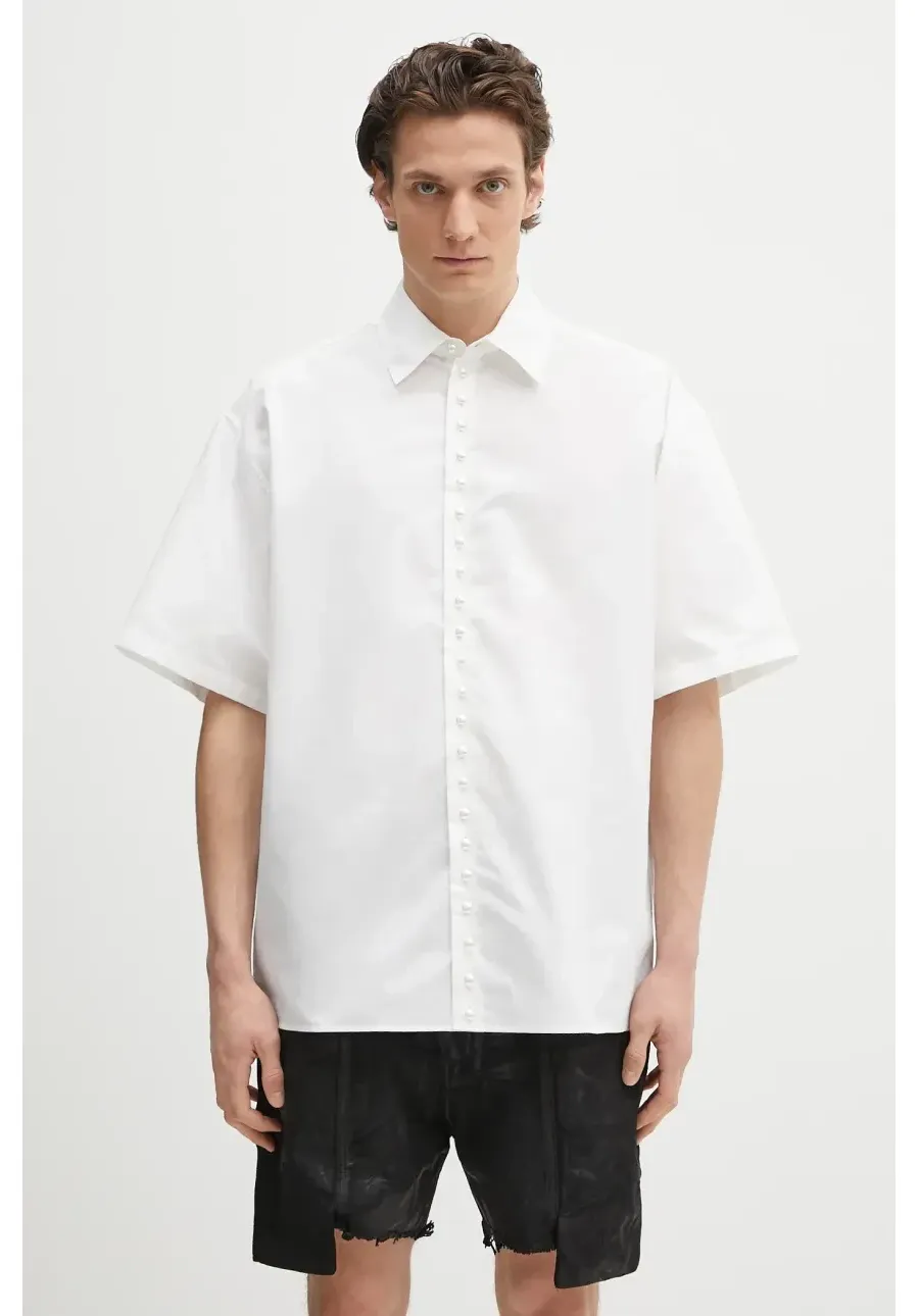 obrazek 1 AMBUSH koszula Pearl Button Shirt męska kolor biały relaxed z kołnierzykiem klasycznym 12115313