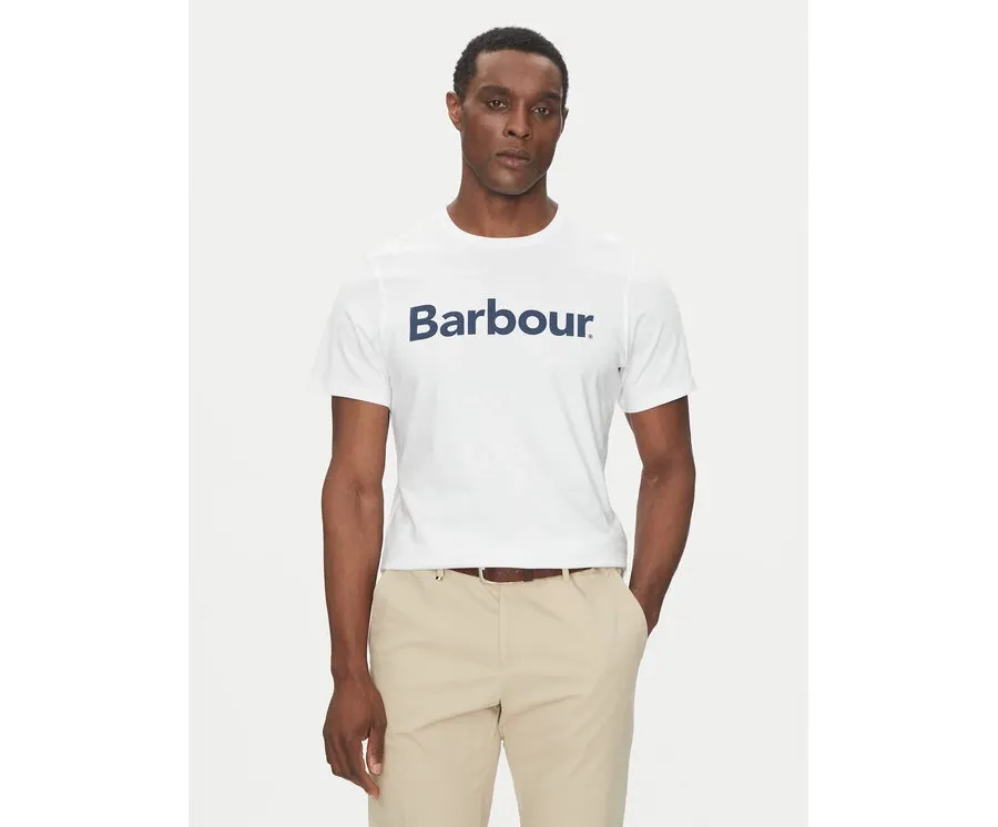 obrazek 1 Barbour T-Shirt Logo MTS0531WH51 Biały Tailored Fit