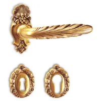 Picture Italian Reims door handle with a rosette for an insert or key