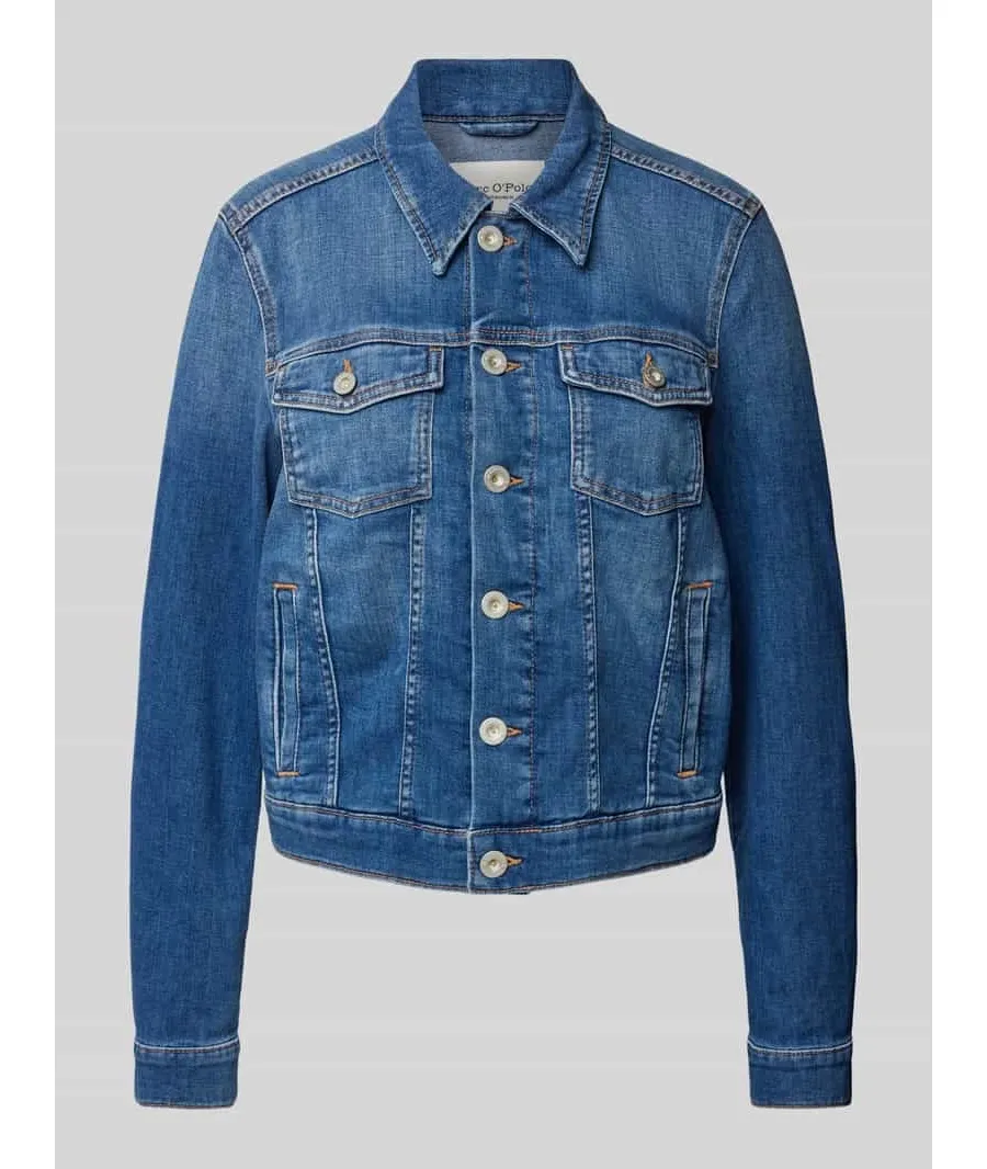 obrazek 1 Kurtka jeansowa z kieszeniami z patką na piersi