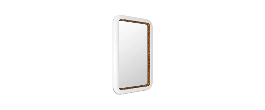 obrazek 1 Designerskie prostokątne lustro do łazienki o unikalnym kształcie