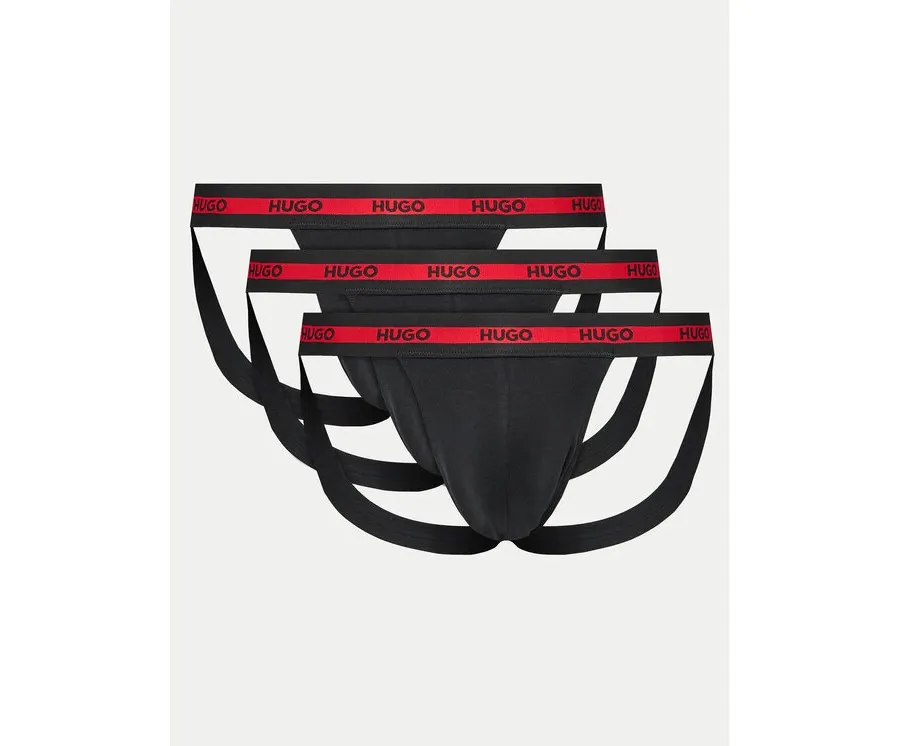 obrazek 1 Hugo Komplet 3 par slipów Jock Strap 50517882 Czarny HUGO