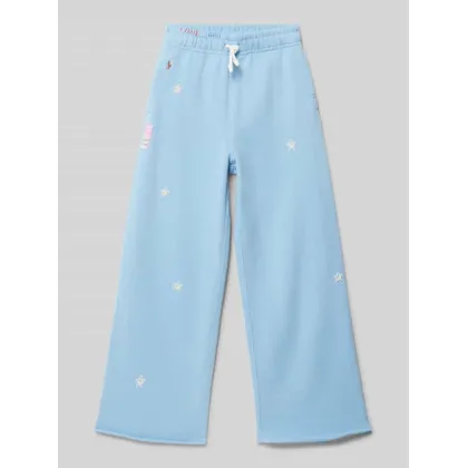 Zdjęcie Spodnie dresowe z kwiatowymi haftami