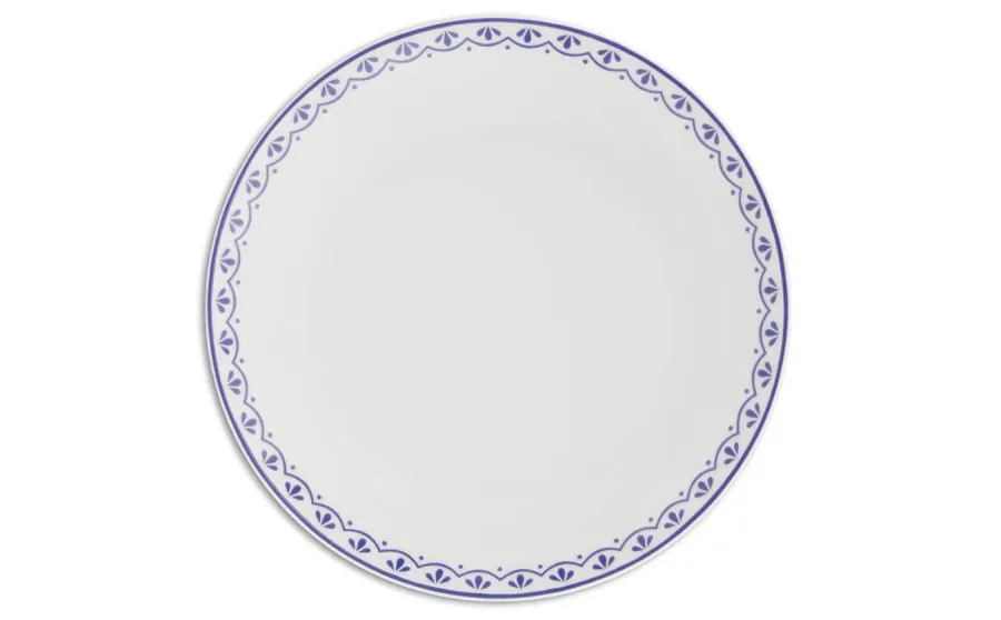 obrazek 1 Ekskluzywny talerz deserowy z porcelany zdobiony pięknym niebieskim motywem - Leander