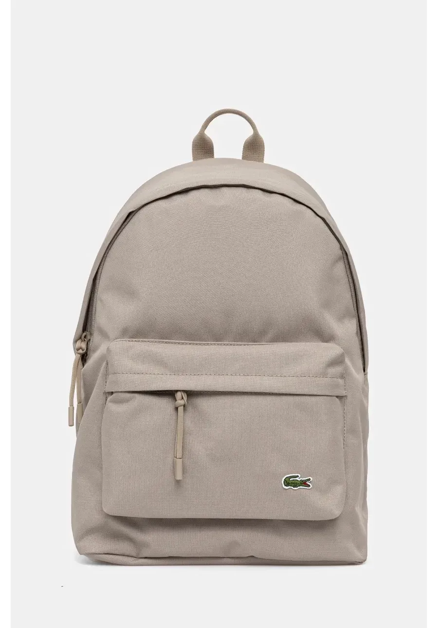 obrazek 1 Lacoste plecak kolor beżowy duży gładki NU4592NE