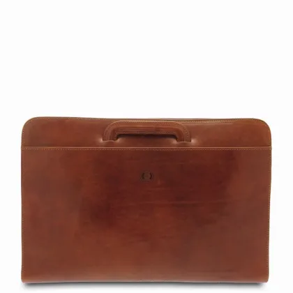 Zdjęcie Brązowa włoska teczka ze skóry - Giudi