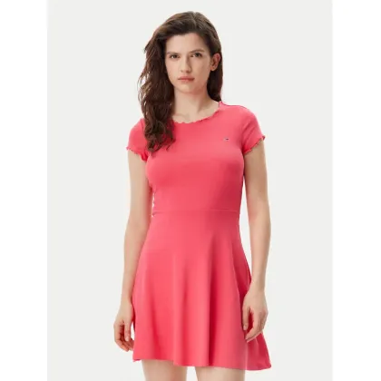 Zdjęcie Tommy Jeans Sukienka letnia Babylock DW0DW20614 Różowy Slim Fit